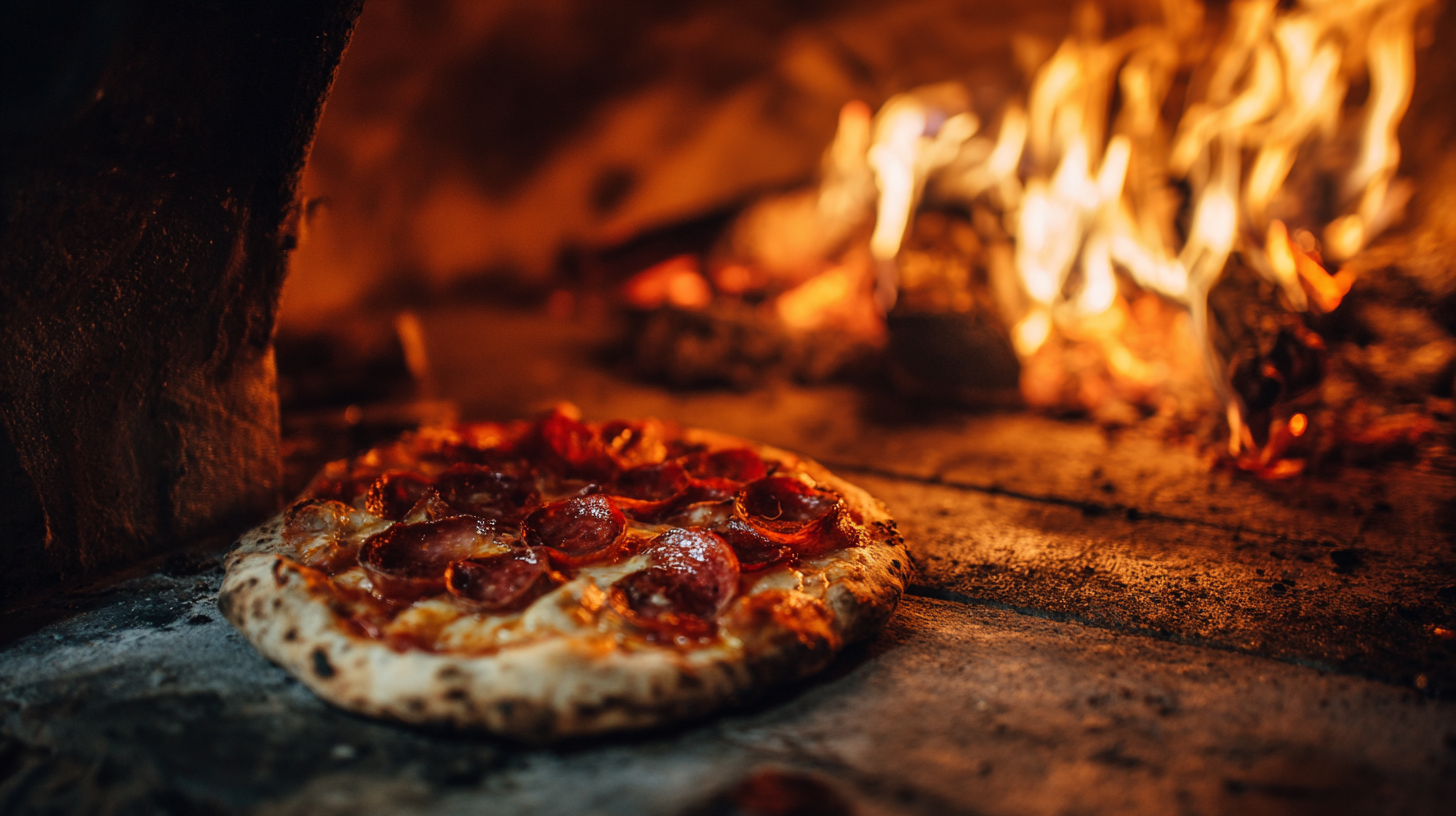 Foto di un forno per la cottura della pizza